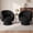 Black, variant on Daluvenix 360° Swivel Barrel Accent Chair, Teddy Upholstered Armchair for Living Room, Bedroom & Office, Black