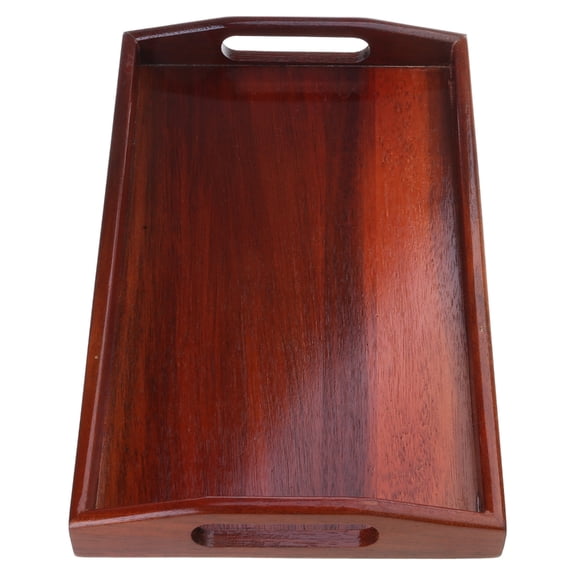 SIEYIO Handheld Fruit Storage Pallet Rectangle Plate with Handles Wood Tray for Serving Drinks and Snacks Kitchen Supplies