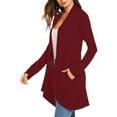 thumbnail image 5 of USSUMA Sweater Blazer Women, Soft Boho Sweaters Women's Coat Trendy Shirt Jacket Outwear Coat Teens Zip Up Long-Sleeve Coat, 5 of 8