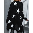 thumbnail image 2 of Cupshe Knitwear Cardigan for Women Keen Length Long Sleeves Star Print Open Front Women Cardigans, 2 of 5