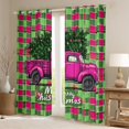 thumbnail image 2 of Manfei Christmas Truck Child Black Out Curtains, Retro Buffalo Geometric Curtains Pack of 2 (42x63 Each), Rustic Farmhouse Bedroom Curtains, Window Curtains Room Decor, 2 of 6