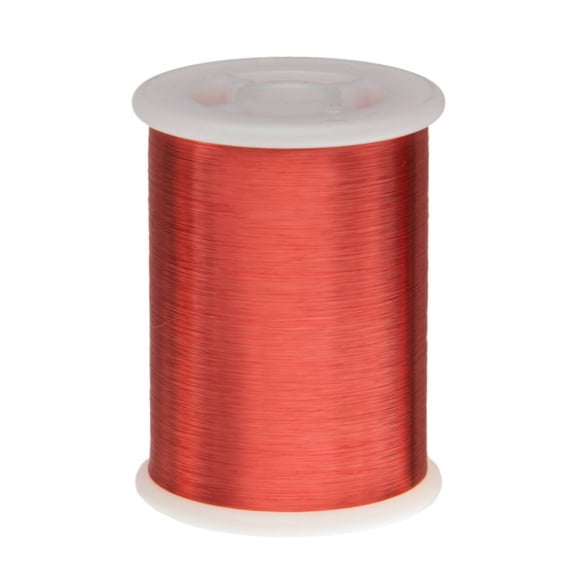 Remington Industries 42 AWG Magnet Wire, 155C Enameled Copper Wire, 1 lb, Red