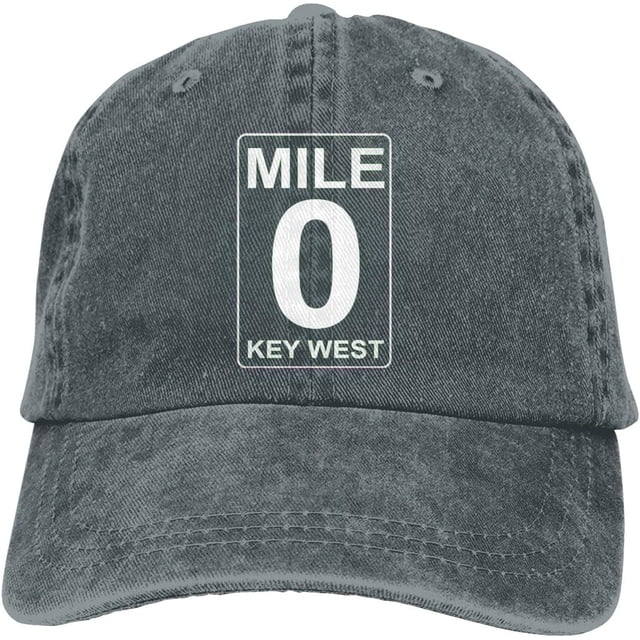Mile 5 Key West, Classic Baseball Cap Trucker Hat Adult Unisex Adjustable Dad Hats Blue