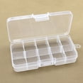 thumbnail image 4 of Jewelry Organizer Plastic Jewelry Box(10 Grids) with Movable Dividers Earring Storage Containers Plastic Adjustable Jewelry Storage Box Beads Holder Case Organizer, 4 of 6