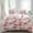 White Light Pink, variant on Spring Flowers Set of 4 Bedding Quilt Covers, Farmhouse Chinese Pink White Floral 4-Piece Bed Sheet Set with Extra Soft Bed Sheets Quilt Cover Pillowcase, Queen