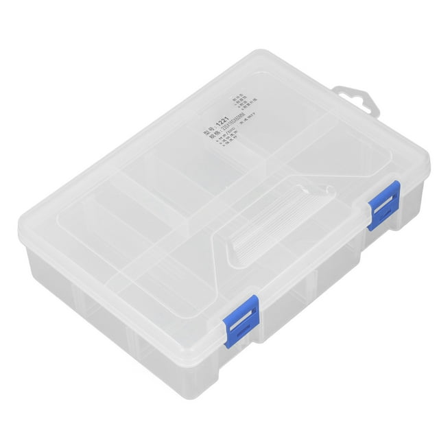 Contenedor de almacenamiento con compartimentos, caja con compartimentos, organizador de piezas de 2 capas, organizador de piezas pequeñas, ultra sensible
