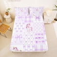 thumbnail image 5 of Manfei Cute Unicorn Animals Bed Sheets For Girls,Dreamy Princess Castle Theme King Sheets For Kids,4-Piece, 5 of 6