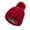 Watermelon red, variant on Winter Beanie Winter Knitted Beanie Hat With Faux Pom Warm Knit Cap Beanie Hats For Women