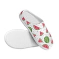 thumbnail image 3 of Haiem Hand Drawn Watermelon Print Women's Fuzzy Memory Foam House Slipper Cozy Home Footwear Non-slip Winter Slippers-44/45, 3 of 7