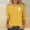 A825 Yellow, variant on T-Shirt for Women Crewneck Three Quarter Sleeve Vintage Loose Fit Artistic Cross Graphic Print Soft Lightweight Daily Apparel