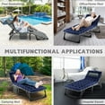 thumbnail image 5 of NAIZEA Folding Camping Cot, Portable Folding Lounge Chair, with Mattress and Pillow, Adjustable in Four Positions, 5 of 8