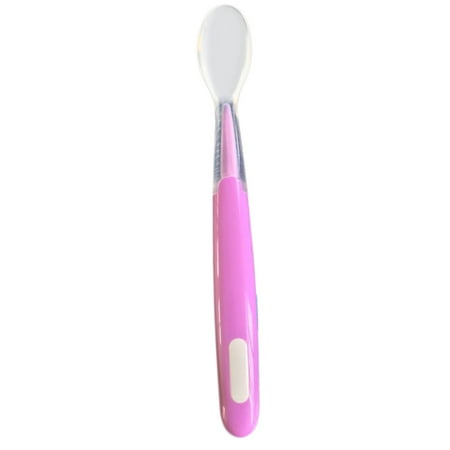 

iaksohdu Infant Baby Silicone Soft Food Feeding Spoon Children Safety Training Tableware