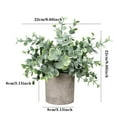 thumbnail image 3 of 3 Piece Set Of Cylindrical Pulp Potted Home Decorations Green Bonsai Design For Effortless Indoor, 3 of 7