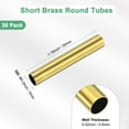 thumbnail image 3 of Tubo redondo de latón de 30 piezas de 30 mm, 5 mm de OD y 0.5 mm de grosor de pared, tubería de latón sin costura para manualidades/decoración, 3 of 7