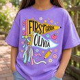 thumbnail image 2 of Back To School Shirt, Custom Grade Pencil Name Tee, Cute School Outfit, First Day Of School Gift, Teacher Student Classroom Shirt, 2 of 10