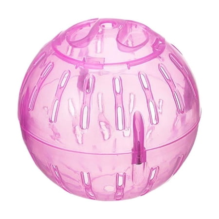 Ventilated Pet Exercise Ball, Large Clear Hamster & Small Animal Running Wheel, Safe Plastic Play Sphere, Detachable Lid, Easy Assembly, Indoor Outdoor Activity Toy