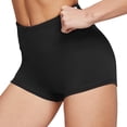thumbnail image 2 of FEDTOSING High Waist Soft Yoga Shorts Black Workout Booty Spandex Shorts for Women 3",up to Size 2XL, 2 of 5