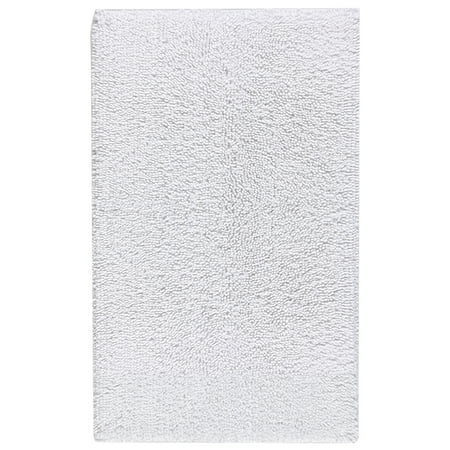 Mohawk Home Classic Cotton Plush Stain/Fade Resistant Non-Slip Washable Bath Mat, White, 1' 5" X 2'