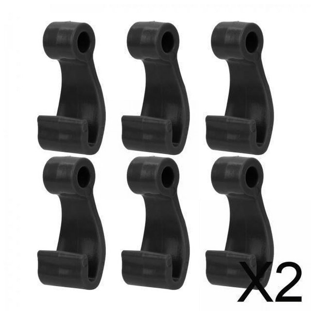 Ganchos De Para Kayak, Ganchos En Forma De J, Balsa De Pesca, Cuerdas Elásticas De Choque, Color Negro, 2x6 Uds.