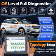 XTOOL D9S Professional All System Diagnostic Tool Bidirectional OBD2 Scanner Bluetooth, Topology Mapping, Key Fob Pr0grammer, AI-Assisted, ECU Cod-ing, PMI, 45+ Resets, FCA, 3-Year Update