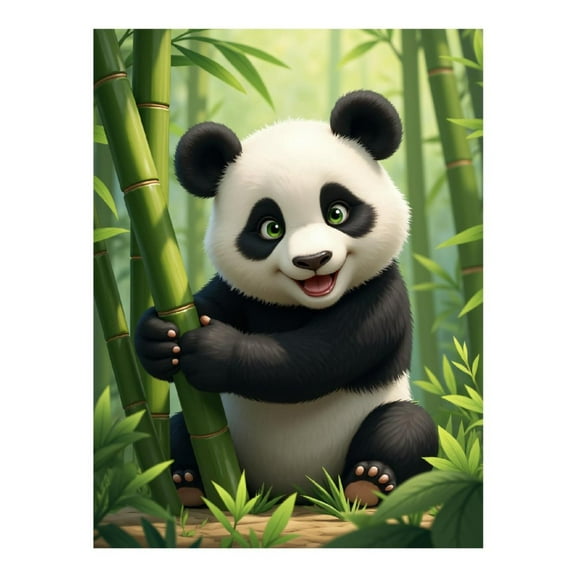 Diamond Art Kit for Adults, Cute Panda Forest Scene Diamond Painting for Adults Beginners, 5D DIY Diamond Art Painting Kits, Colorful Diamond Painting Craft for Home Decor 12x16