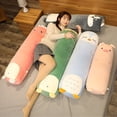 thumbnail image 2 of Almohada de peluche suave y larga de 70/100 cm con forma de dinosaurio, cerdo, oso, husky y pato, regalo para niñas, 2 of 5