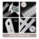 thumbnail image 3 of Regla Metalica Acero Inoxidable Escolar Oficina 30cm 12inch, 3 of 8