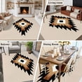 thumbnail image 6 of 6x9 Washable Area Rug, Abstract Ethnic Non-Slip Large Rectangle Rug for Living Room Dining Room, Vintage Black Brown Bohemian Pattern Indoor Floor Mat for Home Decor, 6 of 9