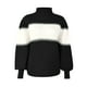 thumbnail image 2 of Gibobby Suéter mujer, Suéteres de invierno para mujer 2023, estilo casual, cuello alto, manga larga, abertura lateral, suéter, sueltos, para mujer(Negro,M), 2 of 4