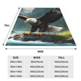 thumbnail image 3 of Vsdgher Forest River Bald Eagle Ultra-Soft Micro flannel Blanket Throw Blankets for Couch Sofa, Bed (4 sizes)-60"x50", 3 of 7