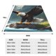 thumbnail image 3 of Balery Forest River Bald Eagle Manta de Felpa Suave y Acogedora – Cobija de Franela Aterciopelada para Cama, Lavable y Cálida para Sofá, Mascotas, Transpirable-40"x30", 3 of 7