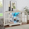 thumbnail image 6 of LED Curio Display Cabinet,Antique Display Cabinet with Adjustable Shelves,Retro Design Quality Showcase with Lattice Doors Elegant Bookcase and Storage Cabinet for Home Decor and Organization, 6 of 8