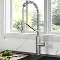 thumbnail image 3 of KRAUS Oletto Transitional Commercial Style Pull-Down Single Handle Kitchen Faucet in Spot-Free Stainless Steel, 3 of 16