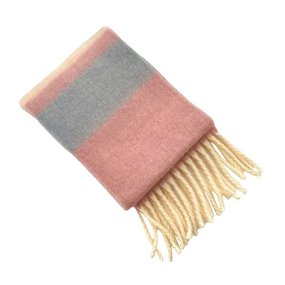 Rainbow Fringe Kids Scarf Cosy Fashionable Long Muffler Baby Winter Neck Warmer for Children Unisex Designing Neckwear