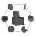 thumbnail image 5 of vidaXL Stand up Massage Recliner Chair Dark Grey Fabric, 5 of 5