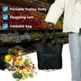 thumbnail image 2 of Shopping Cart,Foldable Trolley Bag Oxford Tote Reusable Grocery Bags with Wheels Travel Bag Grocery Cart, 2 of 7