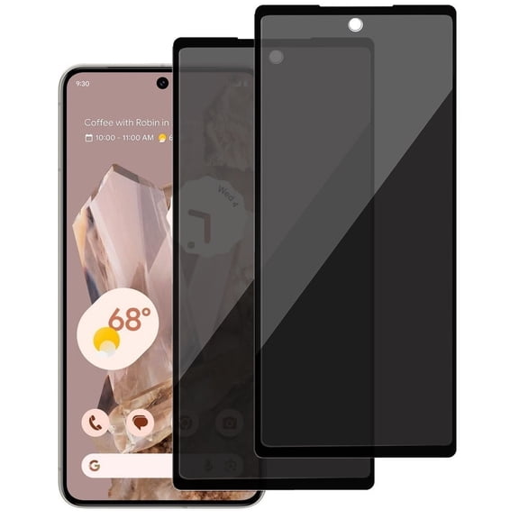 ZYQEEE 2 Pack Privacy Screen Protector Compatible for Google Pixel 8 Pro 6.7", Anti-Spy Tempered Glass, Bubble-Free, Easy Install