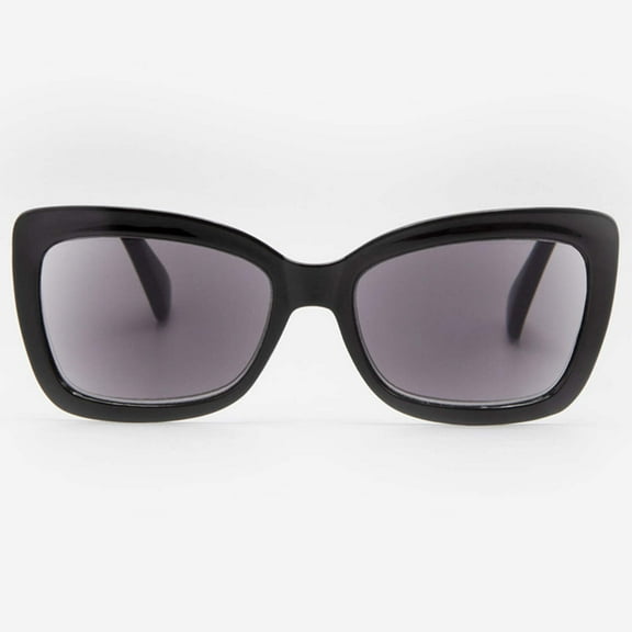 Sunglasses with Readers for Women - Reader Sunglasses - Butterfly Cat Eye Reading Sun Glasses with Built In Full Readers - Carpi by VITENZI in Black 1.50