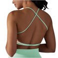 thumbnail image 4 of Women Bras Yoga Wear Bra Breathable Drying Body Shaping Back Fitness Blazer Sports Bra Green L, 4 of 8