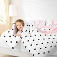 thumbnail image 3 of Manfei Bowknot Alphabet Print D King Size Comforter Sets,Pink Ribbon Bows Comforters King Size,Pink Reversible,3pcs,1 Comforter and 2 Pillowcases, 3 of 7
