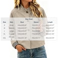 thumbnail image 4 of Zynoxe Women's Cropped Jackets Fashionable Button‑Up Ruched Collar Jackets Lightweight Long Sleeve Casual Jacket Solid Color Fall Jackets for Women with Side Pockets & Plaid Lined Coffee XL, 4 of 10