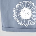 thumbnail image 5 of Trendfront Women's High Waisted Plus Size Daisy Graphic Print Bermuda Shorts Elastic Waist Lightweight with Pockets Everyday Bottoms, 5 of 7
