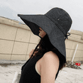 thumbnail image 5 of Sombrero de sol para mujer, de ala ancha, con protección solar UPF 50+, plegable, para playa, para verano, 5 of 5