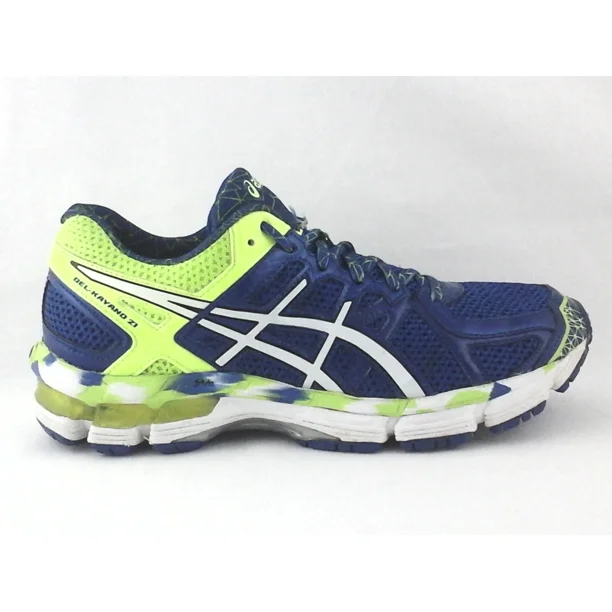ASICS Gel Kayano 21 Running Shoes Blue Yellow C459N Mens US 6.5 EU 39.5 $160