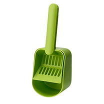 HHBEAUTY Litter Scooper Super Sturdy, Cat Litter Scooper Long Handle, Cat Litter Scooper with Holder Non-Sticky, Pet Litter Scoop for Pine, Crystal,Tofu Litter, Cat Scooper for Litter Box