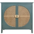thumbnail image 5 of Sideboard Buffet Cabinet with Rattan Doors Free Standing Accent Storage Cabinet for Kitchen Dining Room Living Room Hallway, Green, 5 of 6