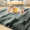 thumbnail image 4 of Jamfeel Plush Fluffy Area Rugs for Living Room Indoor Non Slip Printed Rug Home Decor Floor Carpet, 5'x8', Black, 4 of 8
