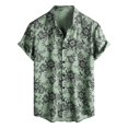 thumbnail image 2 of Mens Shirts Hawaiian Vintage Breathable Printed Short Sleeve Button Down Shirts Casual FashionBeach Shirt, 2 of 5