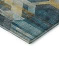 thumbnail image 3 of Addison Rugs Mayfield Premium Machine Washable Transitional Geometric Teal Rectangle Rug, 10' X 14' Machine Washable Transitional Geometric Teal Oversized Sherpa Throw Blanket, 3 of 7
