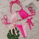 thumbnail image 2 of Trajes de Baño de Bikini de Mujer de Color Sólido Sexy de Moda Dividido con Pantalones, Nylon de Corte Alto para la Piscina de Playa Y las Vacaciones de Verano, 2 of 8